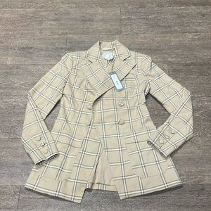 ⭐️⬇️ Eva Mendes NY&C NWT Women’s Plaid Trench/Pea Coat